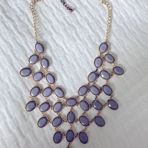 Grey and gold statement necklace